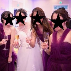 Chiffon convertible purple dress